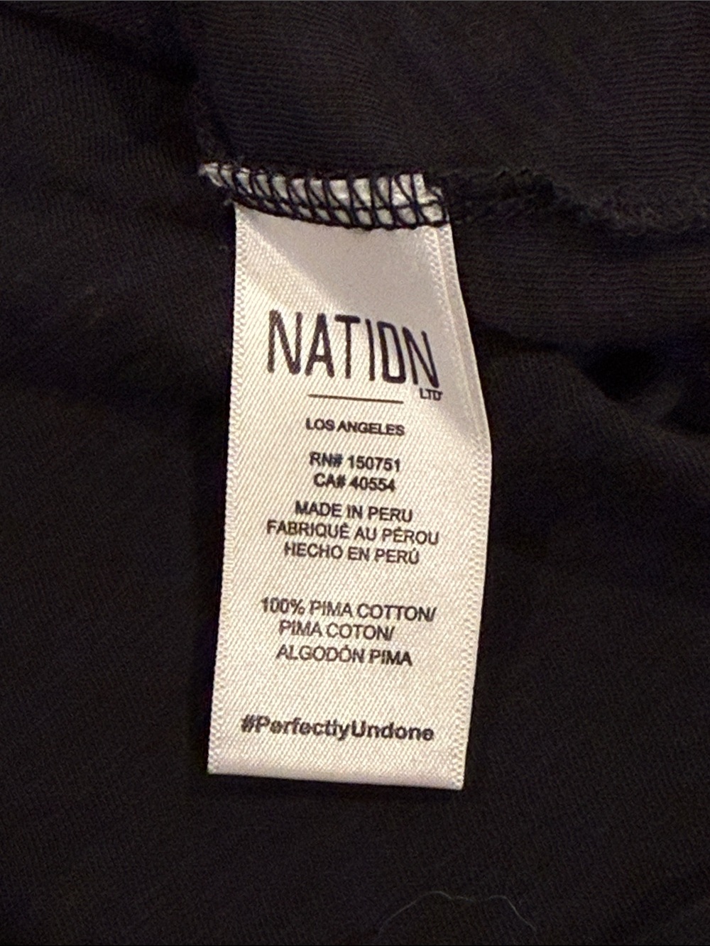 Nation LTD Demi Henley Top Size M Black Elbow Sleeve - Picture 8 of 11